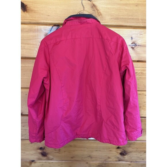 St John Bay Zip up Jacket size Large Weight Coat Warm Pink wind resistant - Picture 6 of 6